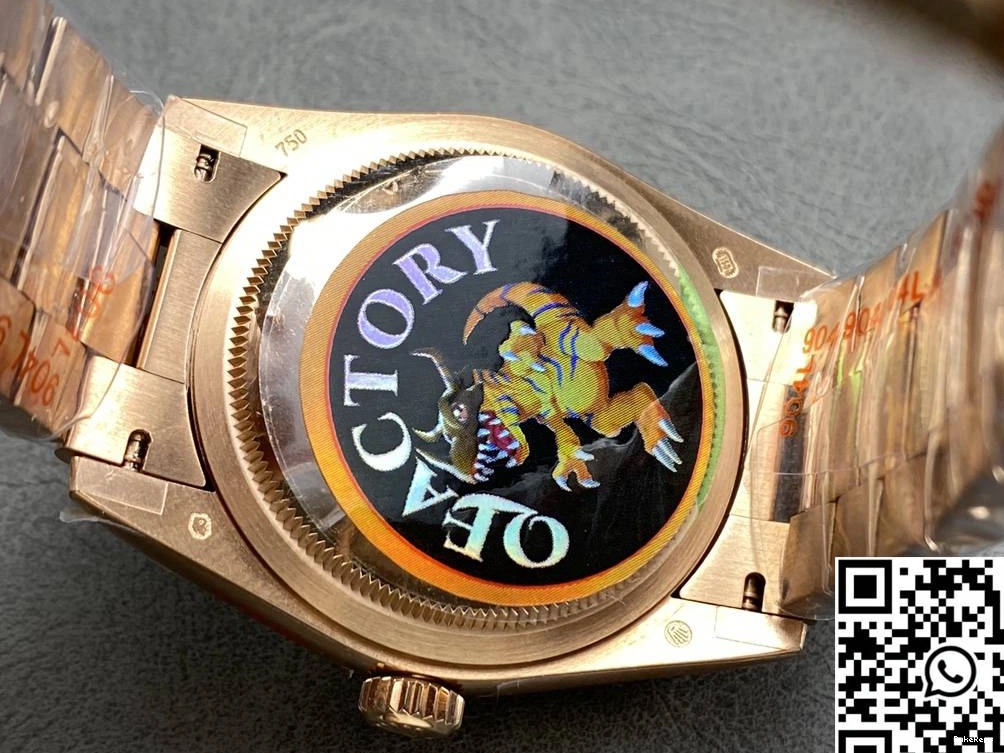 Rolex 36mm Rose M128235 Tungsten Chocalate Gold Date Day QF Factory Steel v5 Dial 0402